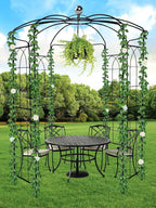 2.9m 4-Sided Metal Heavy Duty Birdcage Shape Garden