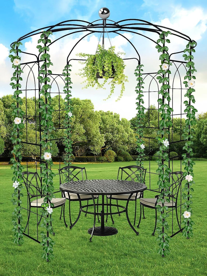 2.9m 4-Sided Metal Heavy Duty Birdcage Shape Garden