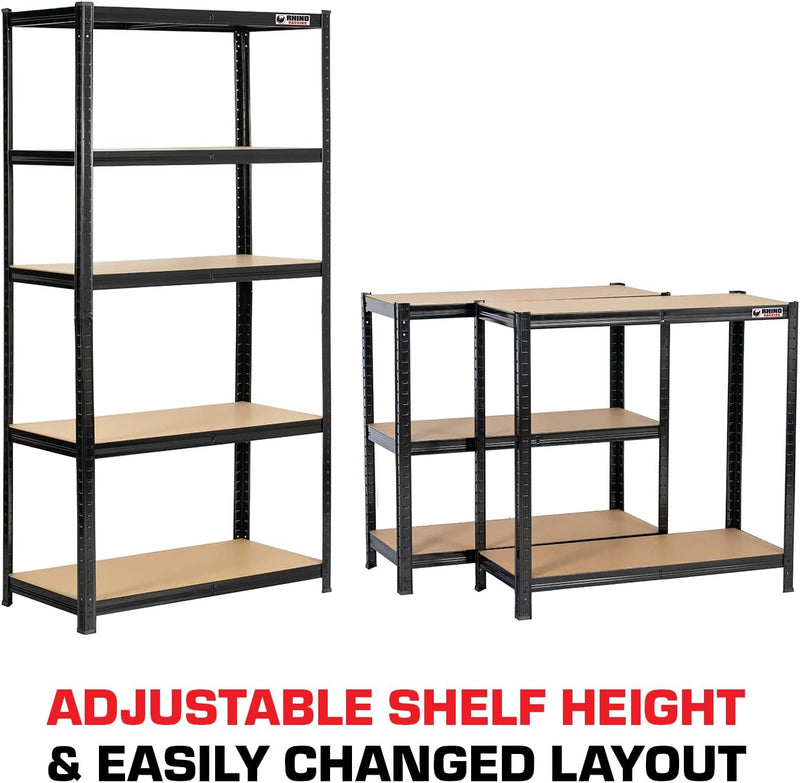 2 Bays 5 Tier Heavy-Duty Industrial Storage