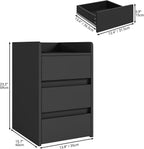 2-Drawer Bedside Table Small Storage Cabinet with Nightstand (Set of 2)