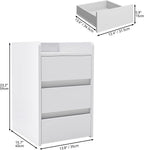 2-Drawer Bedside Table Small Storage Cabinet with Nightstand (Set of 2)