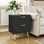 2-Drawer Bedside Table Small Storage Cabinet with Nightstand (Set of 2)