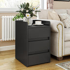 2-Drawer Bedside Table Small Storage Cabinet with Nightstand (Set of 2)