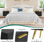 2-Drawer Bedside Table Small Storage Cabinet with Nightstand (Set of 2)