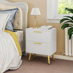 2-Drawer Bedside Table Small Storage Cabinet with Nightstand (Set of 2)