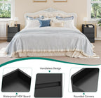 2-Drawer Bedside Table Small Storage Cabinet with Nightstand (Set of 2)
