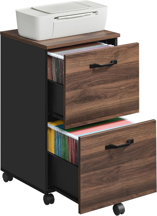 2-Drawer Filing Cabinet Mobile File for Home Office