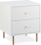 2 Drawers Bedside Cabinet Bedroom Side Table Hxwxd (Set of 2)