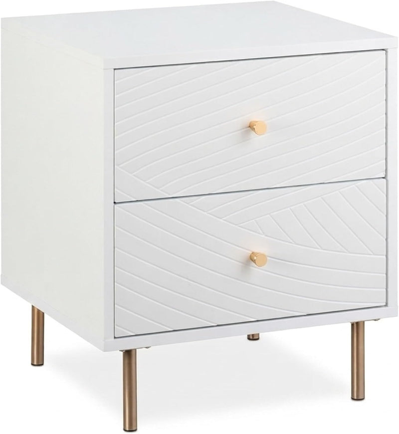 2 Drawers Bedside Cabinet Bedroom Side Table Hxwxd (Set of 2)