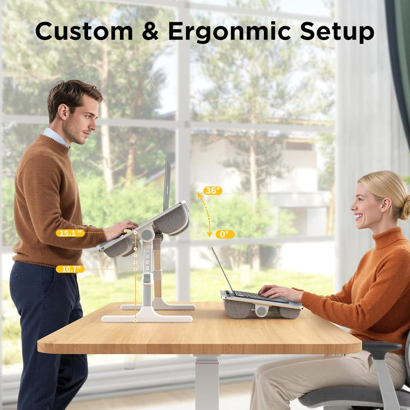 2-In-1 Bed Table Lap Desk Soft Cushions Adjustable