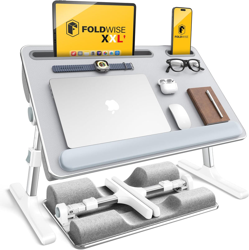 2-In-1 Bed Table Lap Desk Soft Cushions Adjustable