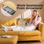 2-In-1 Bed Table Lap Desk Soft Cushions Adjustable