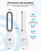 2-In-1 Bladeless Fan Heater 3 Heating 8 Cooling