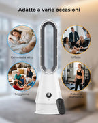 2-In-1 Bladeless Fan Heater 3 Heating 8 Cooling
