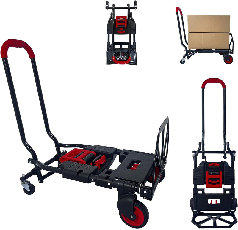2in1 Folding Sack Truck 200KG Capacity Trolley Vertical