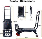 2-In-1 Foldable Trolley on Wheels 200KG Capacity