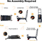 2-In-1 Foldable Trolley on Wheels 200KG Capacity