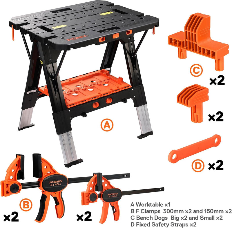 2-In-1 Folding Workbench 227KG Work Bench 454