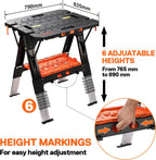 2-In-1 Folding Workbench 227KG Work Bench 454