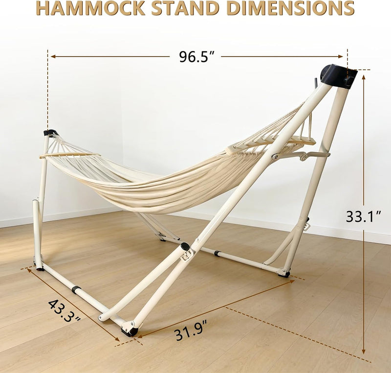 2 in 1 Hammock Hanging Chair with Foldable