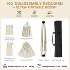 2 in 1 Hammock Hanging Chair with Foldable