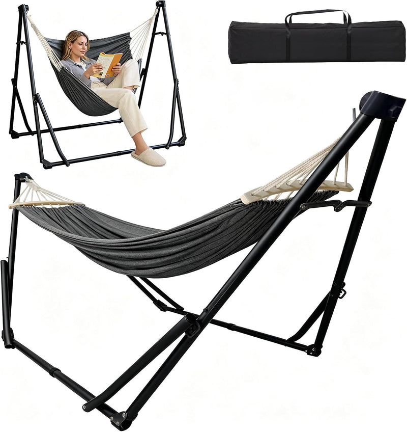 2 in 1 Hammock Hanging Chair with Foldable