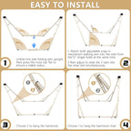 2 in 1 Hammock Hanging Chair with Foldable
