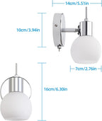 2-Light Wall Sconces Vanity Light with Clear Glass
