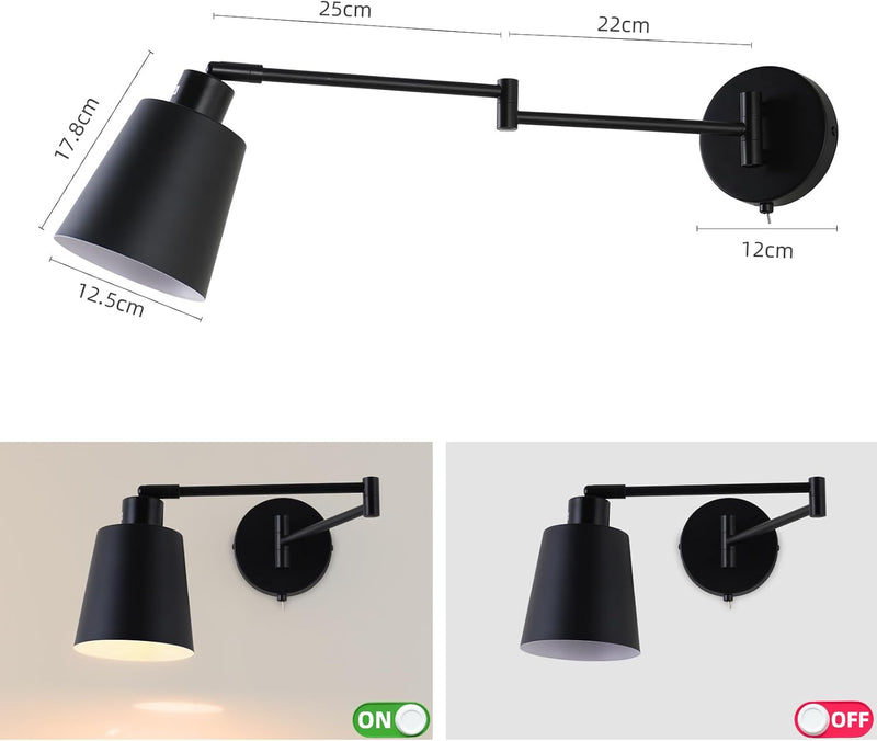 2-Light Wall Sconces Vanity Light with Clear Glass