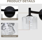 2-Light Wall Sconces Vanity Light with Clear Glass