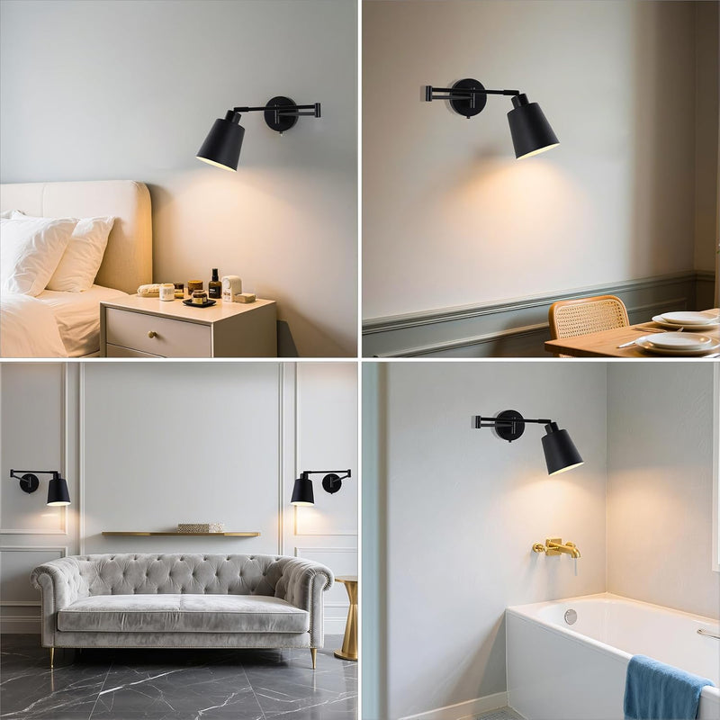 2-Light Wall Sconces Vanity Light with Clear Glass
