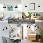 2-Light Wall Sconces Vanity Light with Clear Glass