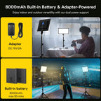 2-Pack 13" LED Video Light Kit with 170CM