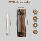 2-Pack Wooden Wall Lights for Living Room Lamps