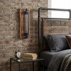 2-Pack Wooden Wall Lights for Living Room Lamps