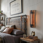 2-Pack Wooden Wall Lights for Living Room Lamps
