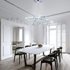 2-Ring Crystal LED Chandelier 19.7in and 11.8in 50W
