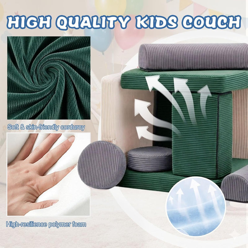 2 Seater Modular Kids Sofa Bed Chair