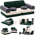 2 Seater Modular Kids Sofa Bed Chair