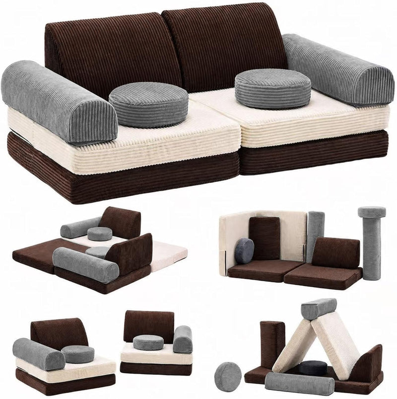 2 Seater Modular Kids Sofa Bed Chair