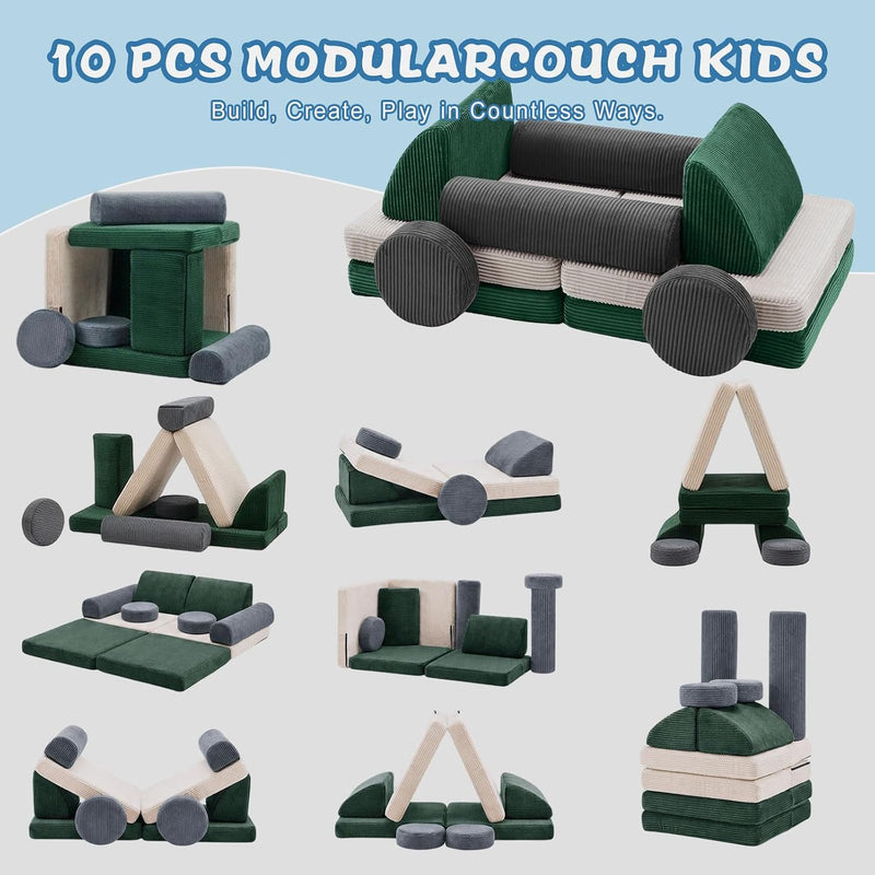 2 Seater Modular Kids Sofa Bed Chair