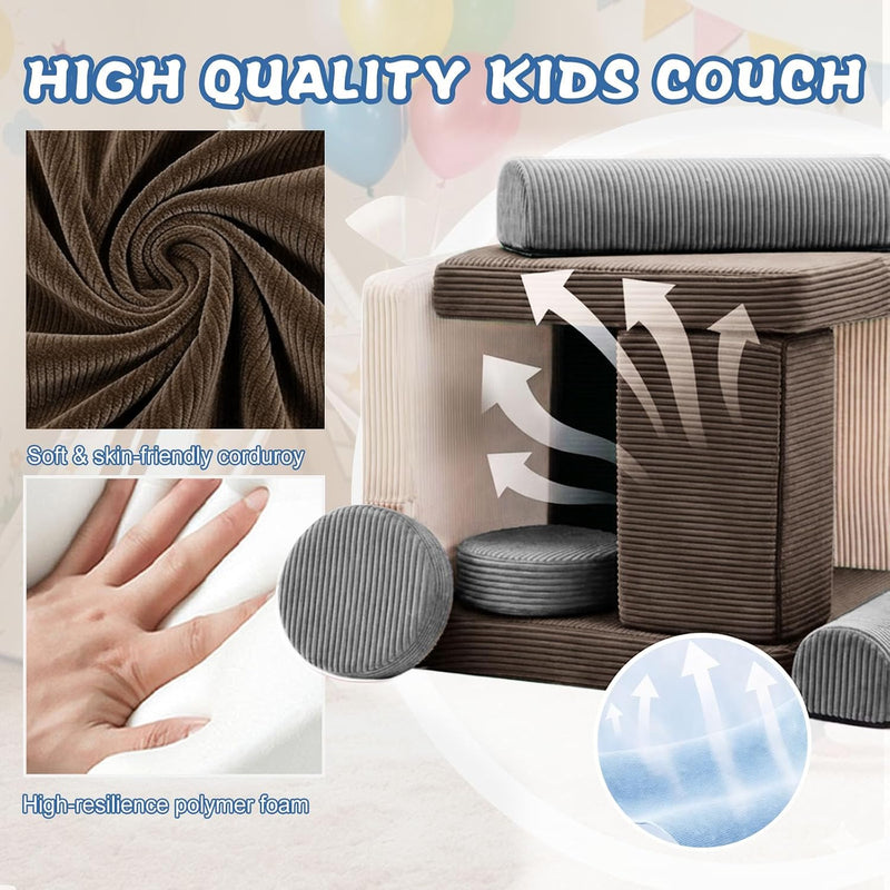 2 Seater Modular Kids Sofa Bed Chair
