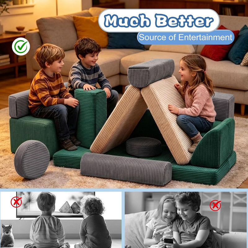2 Seater Modular Kids Sofa Bed Chair
