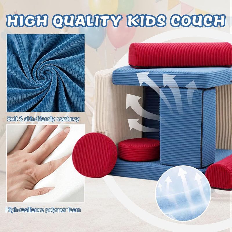 2 Seater Modular Kids Sofa Bed Chair