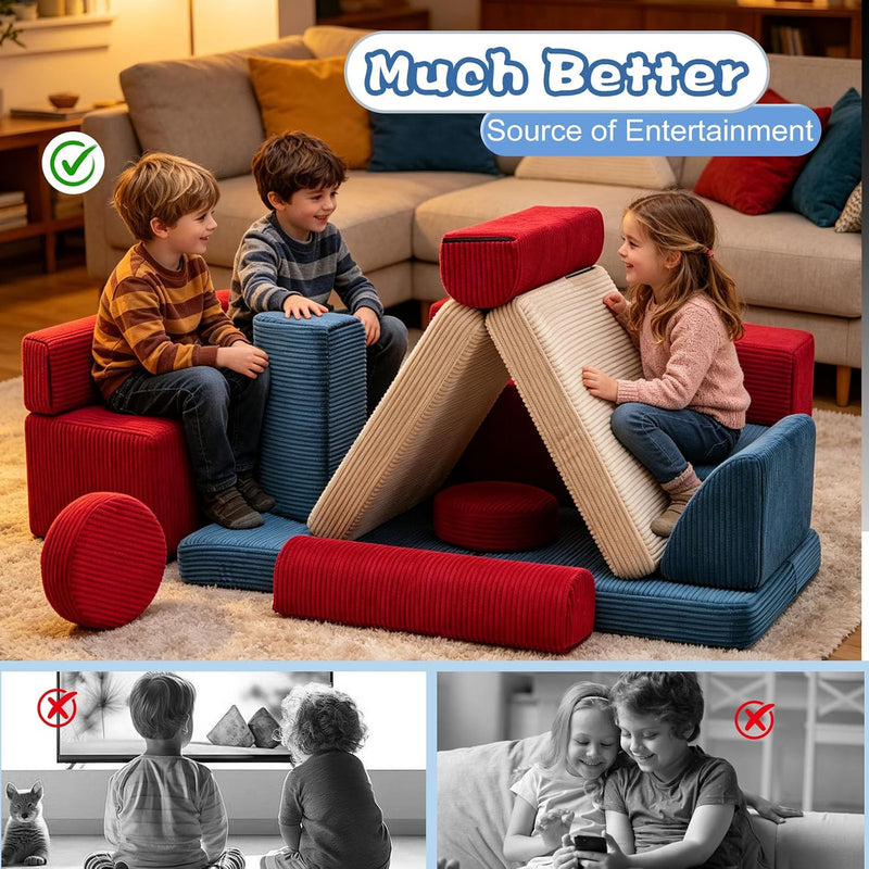 2 Seater Modular Kids Sofa Bed Chair