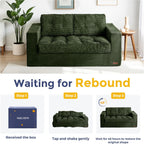 2 Seater Sofa Corduroy Couch with Armrests Loveseat