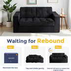 2 Seater Sofa Corduroy Couch with Armrests Loveseat