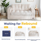 2 Seater Sofa Corduroy Couch with Armrests Loveseat