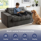 2 Seater Sofa Corduroy Couch with Armrests Loveseat