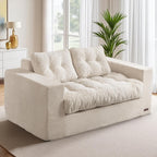 2 Seater Sofa Corduroy Couch with Armrests Loveseat